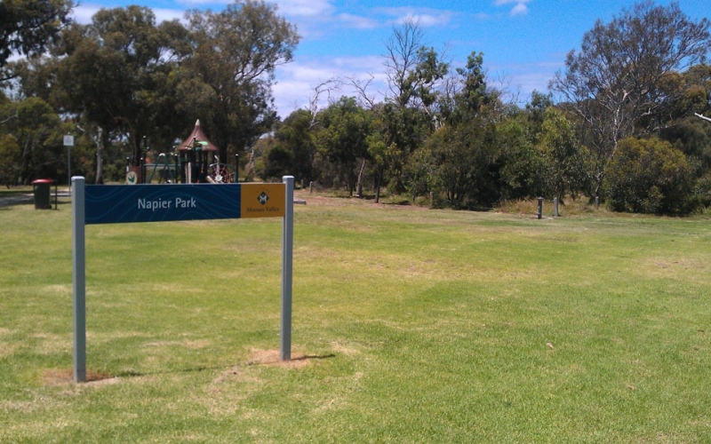 Napier Park. A popular place to walk.