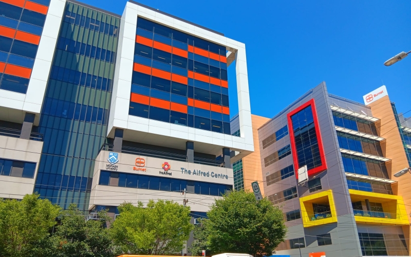 The Alfred Medical Centre. Prahran is a one of the medical hubs in Melbourne with hospitals and medical research centres.