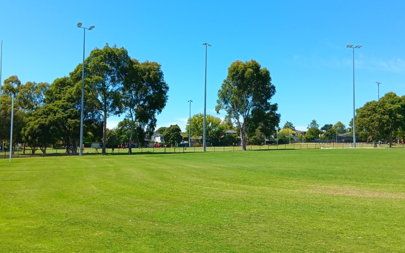 Springfield Park features a footy ground, a netball court, and cricket nets.